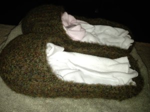 Sunday Morning Slippers in Berroco Peruvia Quick